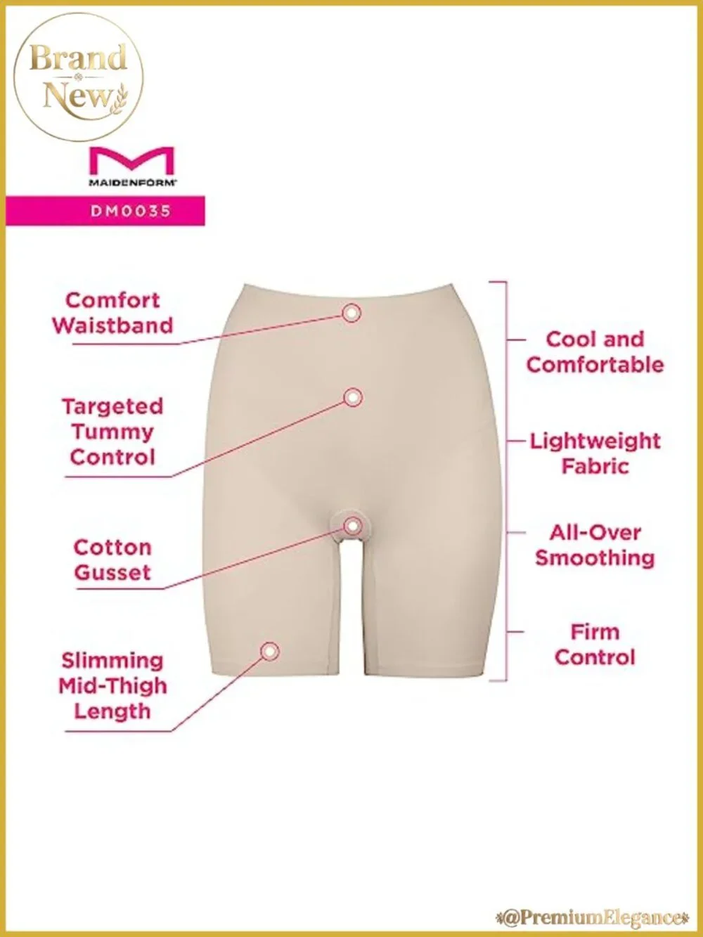High Waist Tummy Control Thigh Slimmer Shapewear Firm Compression